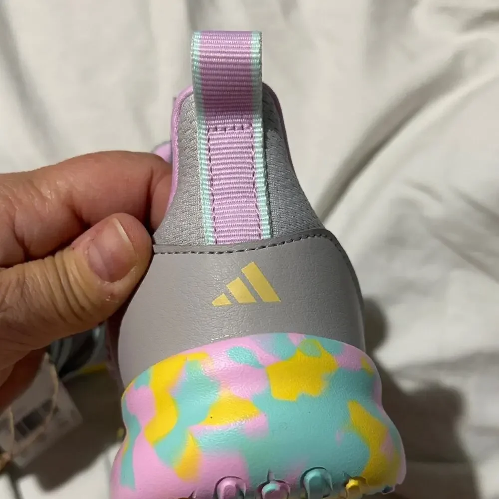 Adidas 3.5 Lite Racer Adapt 7.0 K Kids Gray with Multicolor Accents nwt